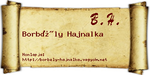 Borbély Hajnalka névjegykártya
